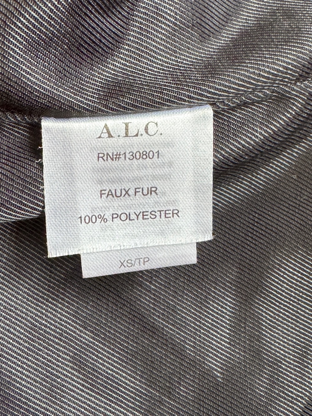 A.L.C. Stone Faux Fur Coat in Light Brown & Black Size XS - Picture 5 of 6